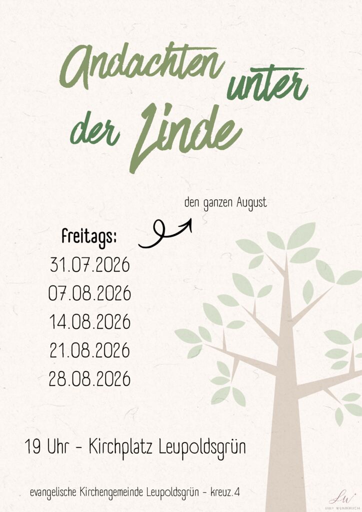 thumbnail of Plakat-Andachten unter der Linde